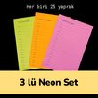 Notyaz Yapacaklarım Planlayıcı 3lü Neon Set