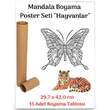 Mandala Poster Tablosu 15 Adet (30 cm x42 cm)