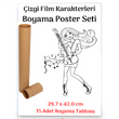 Çizgi Film Karakterleri Poster Tablosu 15 Adet (30 cm x42 cm)