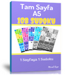 Tam Sayfa A5 108 Sudoku Kitab-Spiralli Kitap