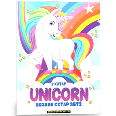 Sevimli Unicorn Boyama Kitap Seti 2 Kitap