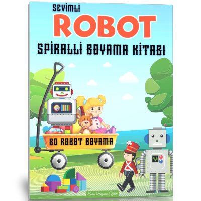 Sevimli Robot Boyama Kitabı