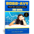2025-AYT Planl Ders alma Defteri (200 Sayfa)