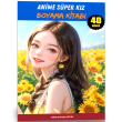 Anime SPER KIZ Boyama Kitab (40 Tam Sayfa)