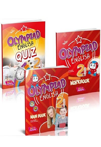 Grade 2 - Olympiad English (Main Book + Workbook + Quiz) AKILYOLU Publishing