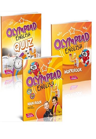 Grade 4 - Olympiad English (Main Book + Workbook + Quiz) AKILYOLU Publishing