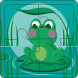 Br Toys 4`lü Puzzle Kurbağa ilk puzzlem Çocuklar İçin Eğitici-öğretici Ahşap 4 Parça