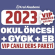 2023 ÖABT Okul Öncesi + GY-GK + EB Kral Üçlü Canlı Ders Paketi  (VIP Derece Grubu)