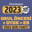 2023 ÖABT Okul Öncesi + GY-GK + EB Kral Üçlü Video Ders Paketi -Notlu- (VIP Derece Grubu)