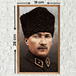 Atatürk Renkli Ahşap Poster