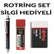 Rotring Silgi Hediyeli Set 0.7 mm Bordo RO-KK07-07