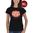 Süper Anne Kadın T-Shirt  (XL Beden) Siyah