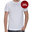 Erkek Bisiklet Yaka Dz Beyaz T-Shirt (2XL) Beden