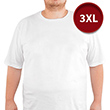 Erkek Bisiklet Yaka Dz Beyaz T-Shirt (3XL) Beden
