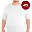 Erkek Bisiklet Yaka Dz Beyaz T-Shirt (4XL) Beden