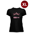 Kadn Bisiklet Yaka Black Pink Temal Siyah (XL) T-shirt