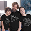 Aile Kombini Temal Siyah T-shirt