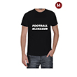 Erkek Bisiklet Yaka Football Manager Temal Siyah T-Shirt (M) Beden