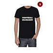 Erkek Bisiklet Yaka Football Manager Temal Siyah T-Shirt (S) Beden