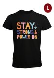 Erkek Bisiklet Yaka Stay Strong Temal Siyah T-Shirt (L) Beden